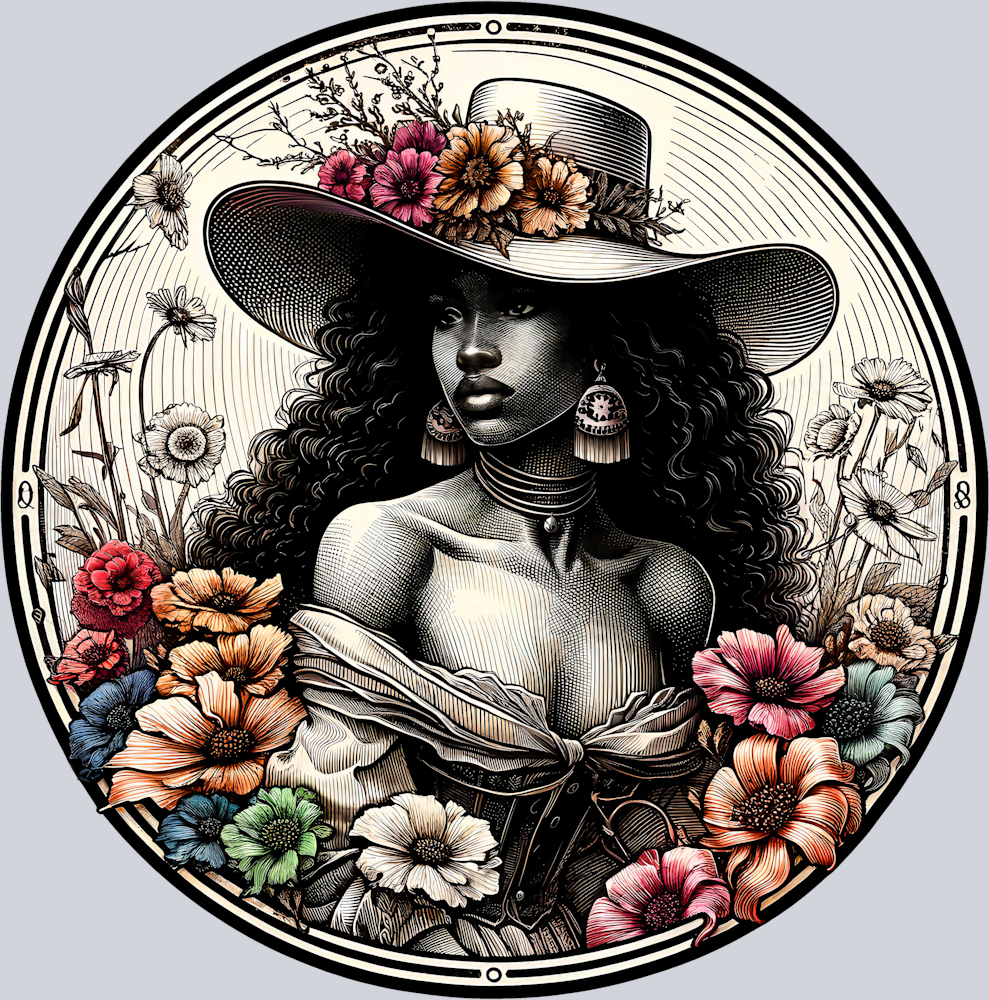 DTF Transfer Western - Cowgirl Circle