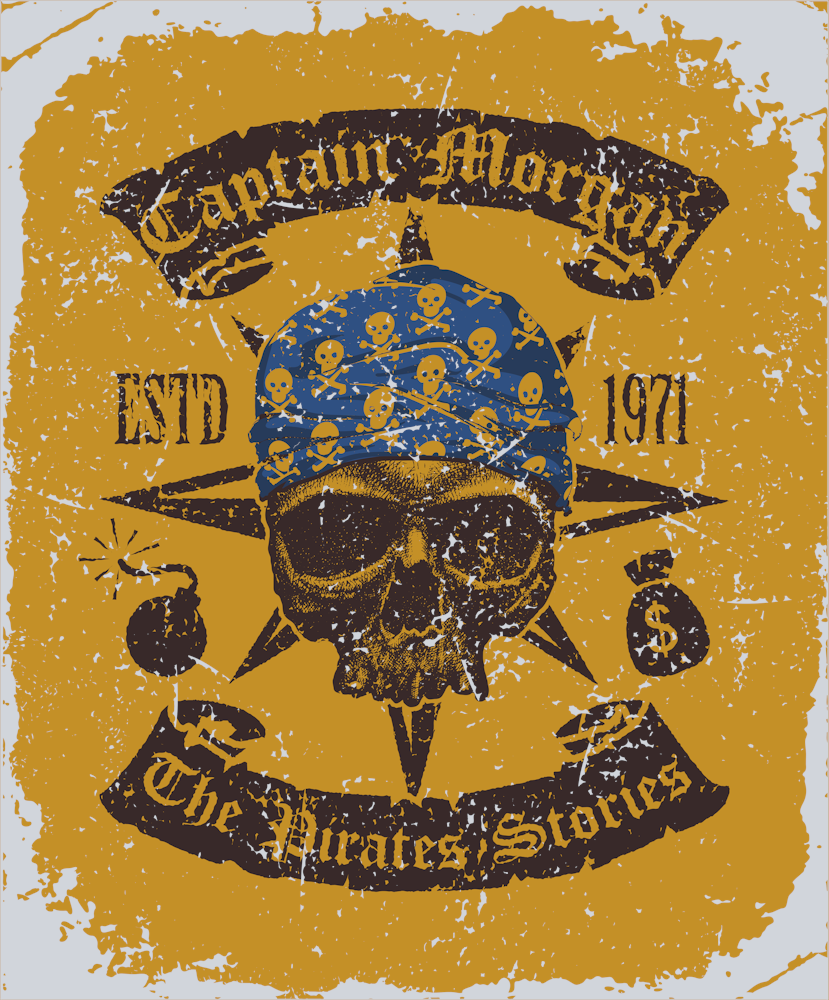 DTF Transfer High Seas - Captain Morgan