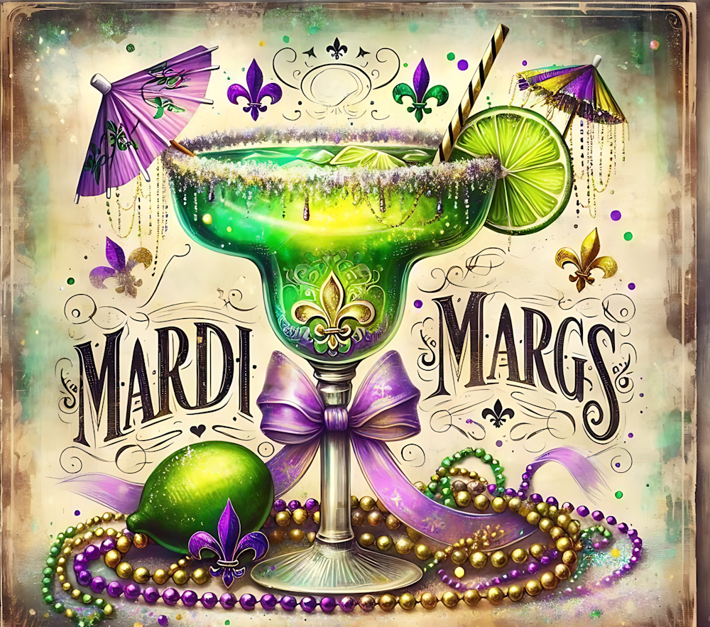 DTF Transfer Mardi Gras - Mardi Margs