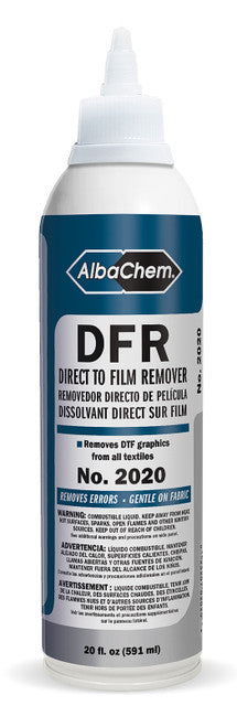 AlbaChem® DFR Direct to Film Remover removes DTF