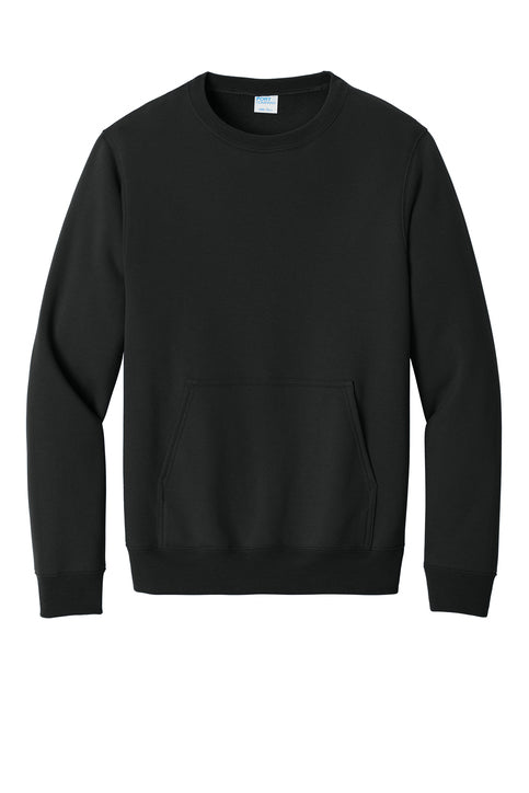Port & Co® Core Fleece Crewneck Pocket Sweatshirt (PC78PKT)