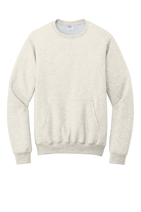 Port & Co® Core Fleece Crewneck Pocket Sweatshirt (PC78PKT)