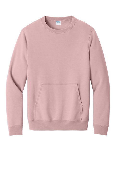 Port & Co® Core Fleece Crewneck Pocket Sweatshirt (PC78PKT)