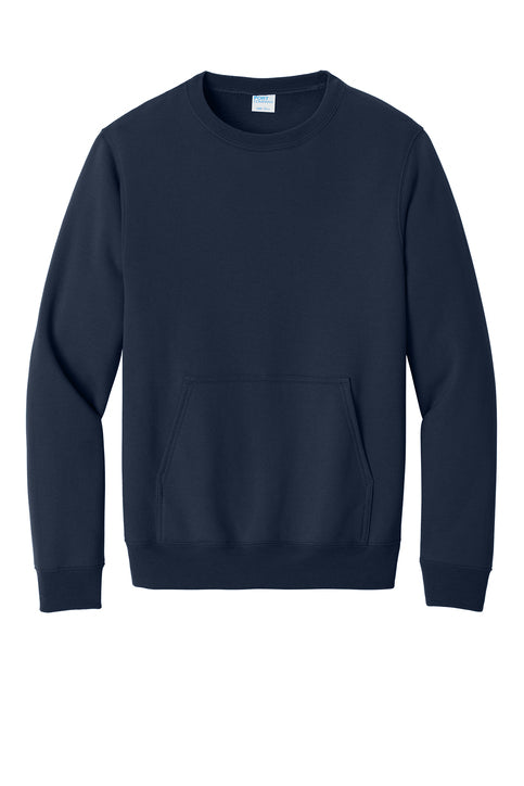Port & Co® Core Fleece Crewneck Pocket Sweatshirt (PC78PKT)