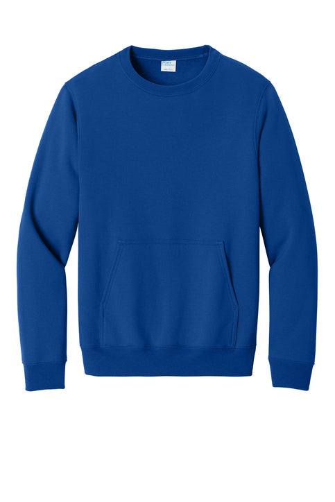 Port & Co® Core Fleece Crewneck Pocket Sweatshirt (PC78PKT)
