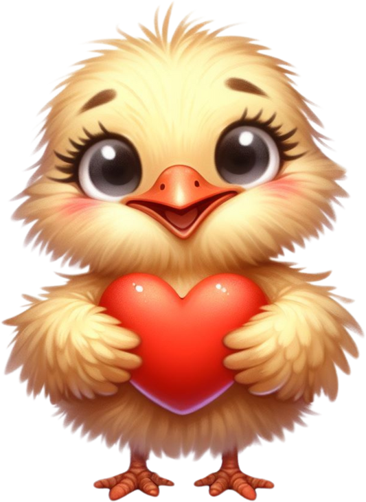 DTF Transfer - Chicken Hugging Heart (AHH20)