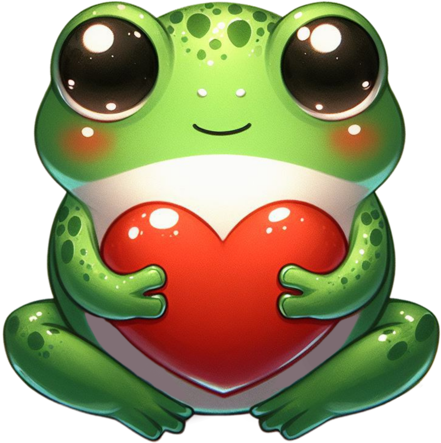 DTF Transfer - Frog Hugging Heart (AHH24)