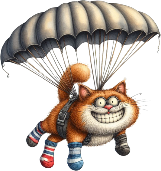 DTF Transfer - Parachute Cat (CCAT10)