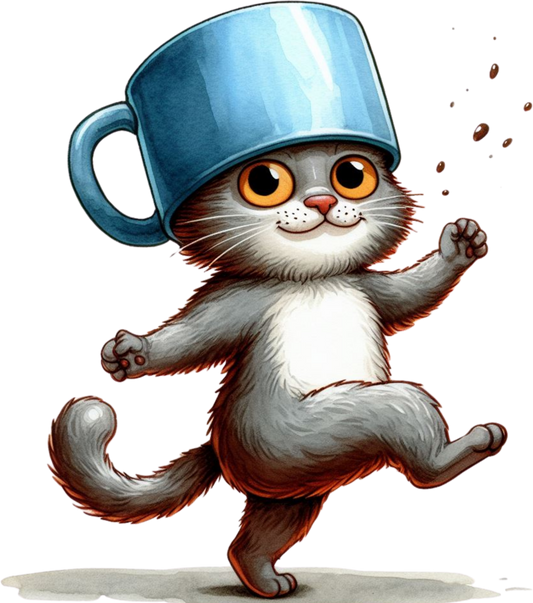 DTF Transfer - Mug Hat Cat (CCAT22)