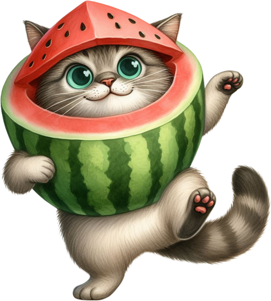 DTF Transfer - Watermelon Cat (CCAT28)