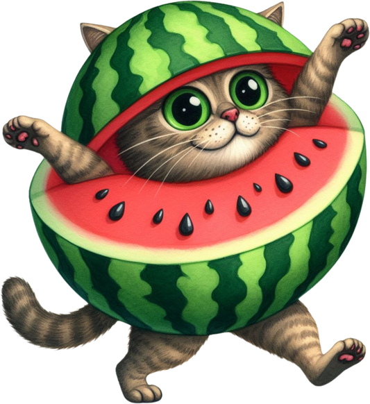 DTF Transfer - Watermelon Cat 2 (CCAT29)