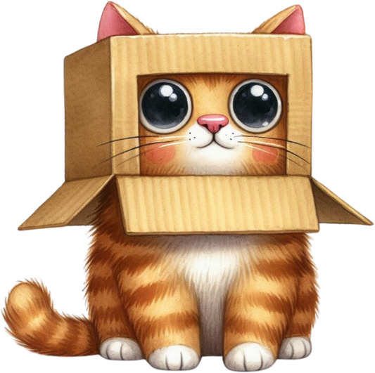 DTF Transfer - Cardboard Cat (CCAT3)