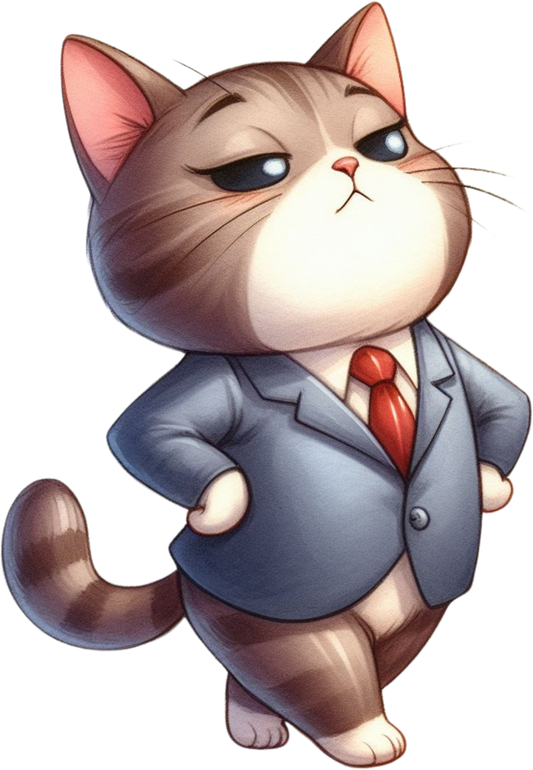 DTF Transfer - Business Cat (CCAT4)
