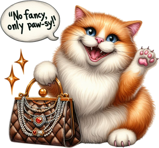 DTF Transfer - Handbag Cat (CCAT7)