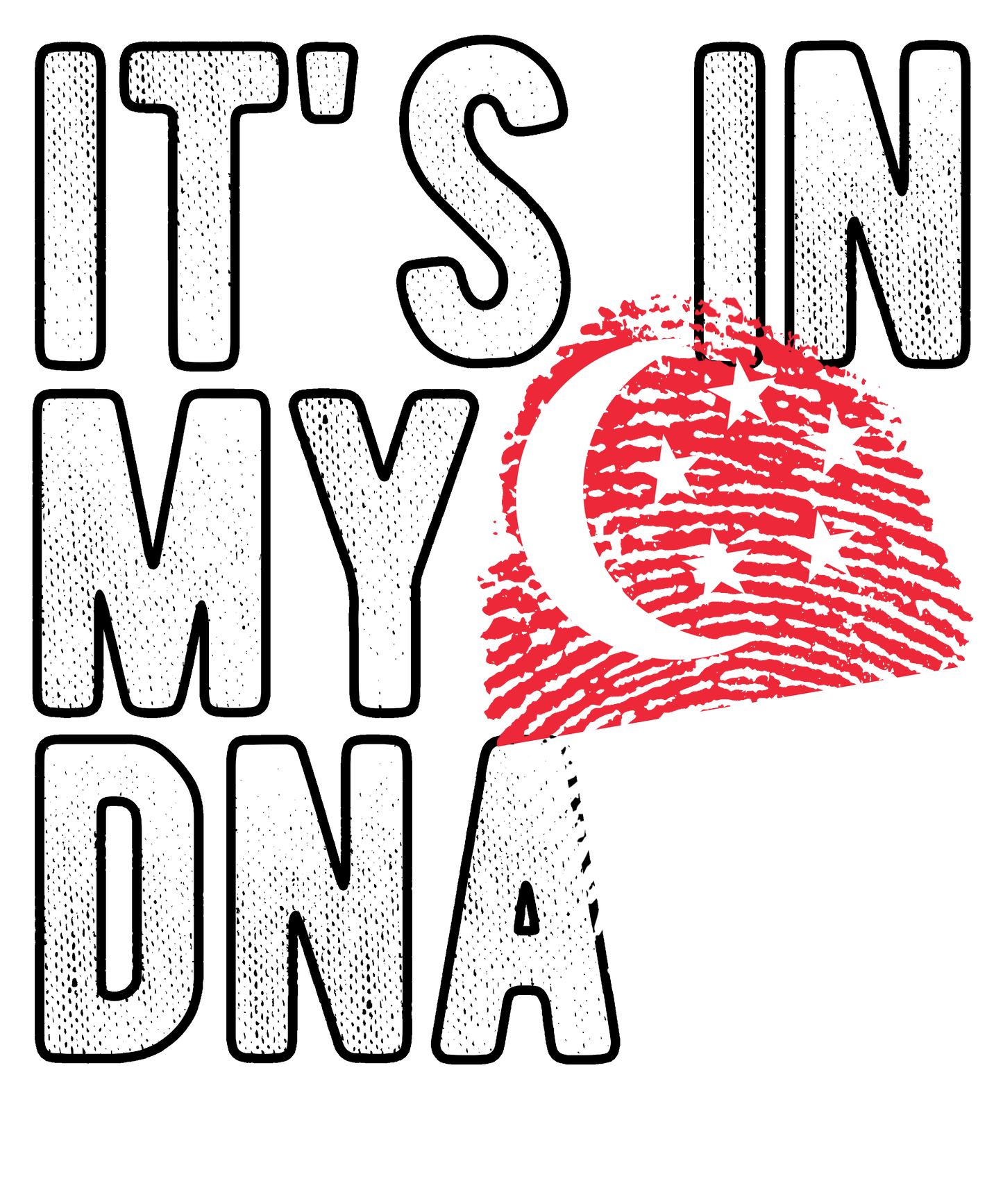 DTF Transfer - It's in my DNA - Singapore (DNAC158)