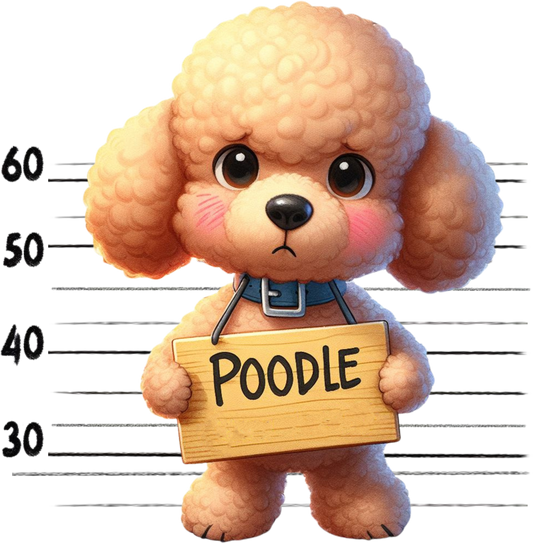 DTF Transfer - Jail Dog Poodle (JDOG19)