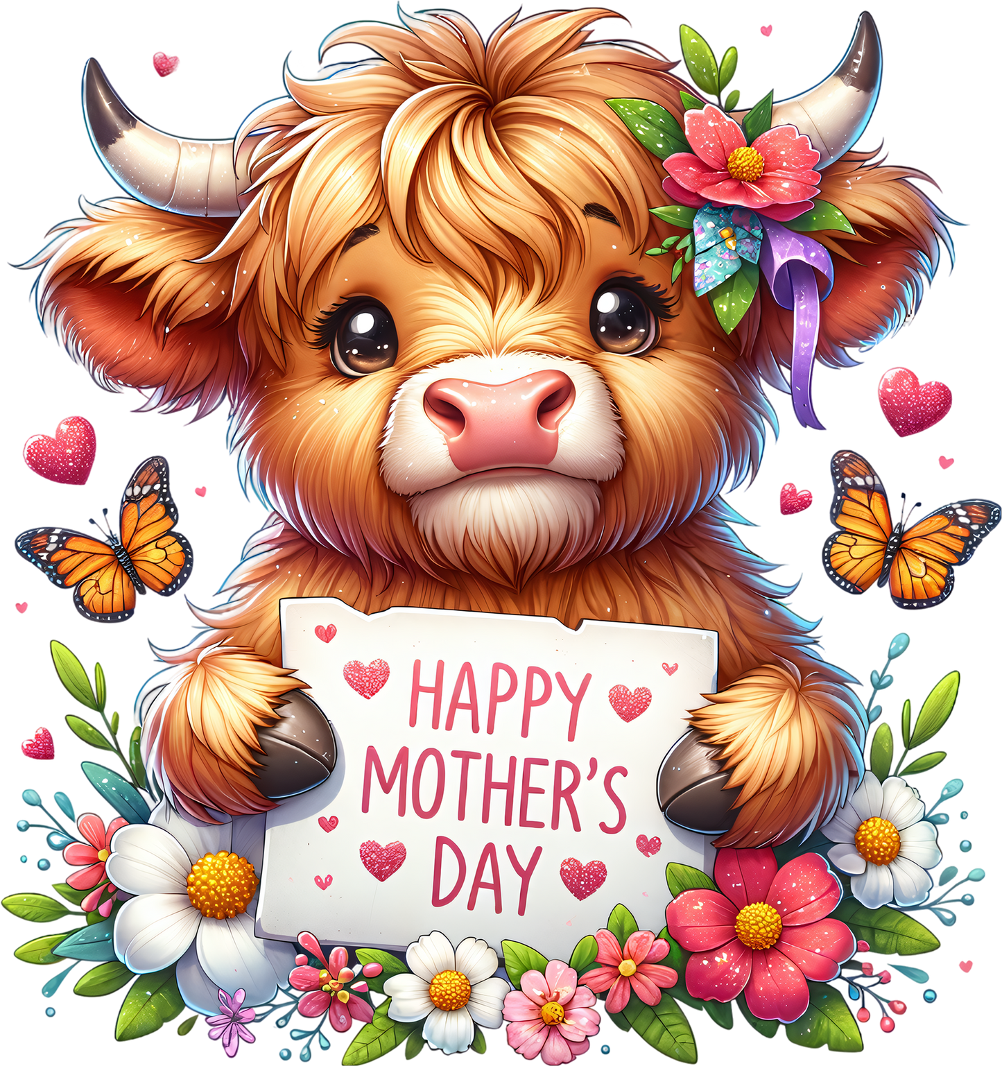 DTF Transfer - Highland Cow Mother's Day (MOM5)