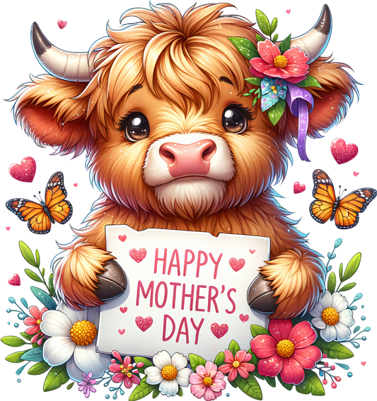 DTF Transfer - Highland Cow Mother's Day (MOM5)