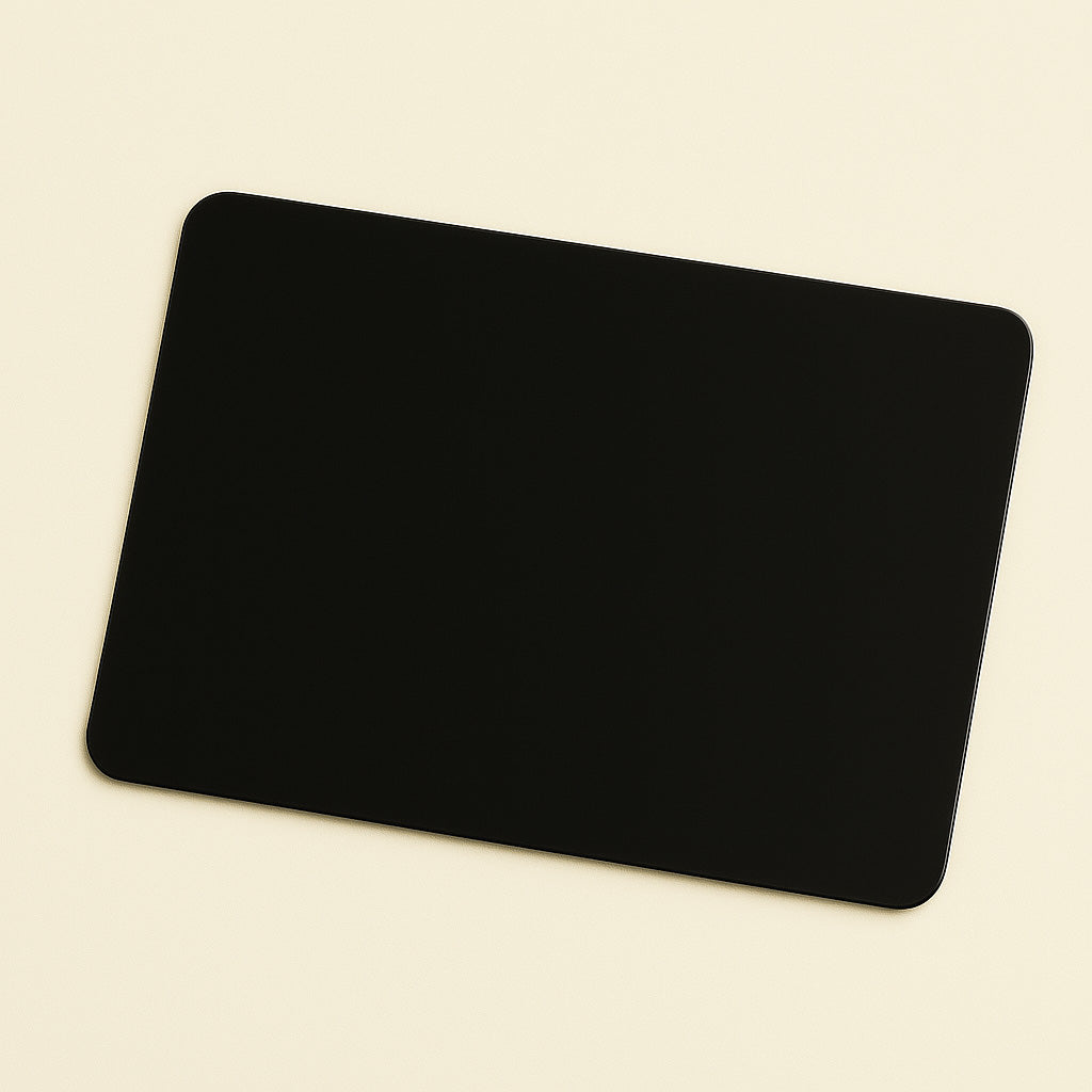 Black .040 aluminum sign blank 12 x 18 with radius corners