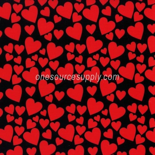 Specialty Materials Thermoflex Fashion Patterns (Red/Black Hearts)