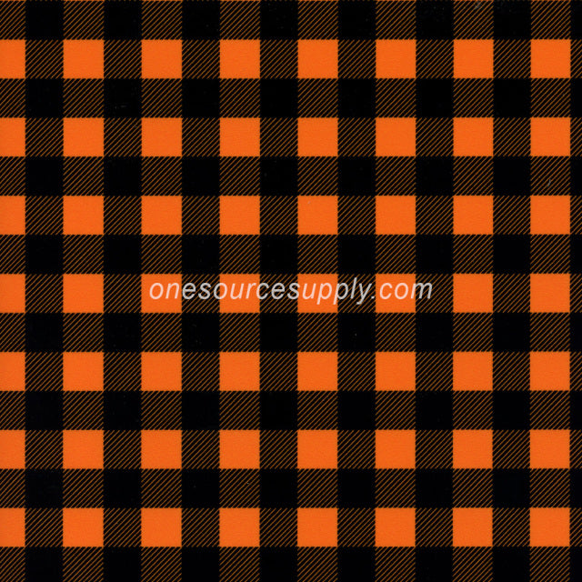 Specialty Materials Thermoflex Fashion Patterns (Buffalo Plaid Orange)