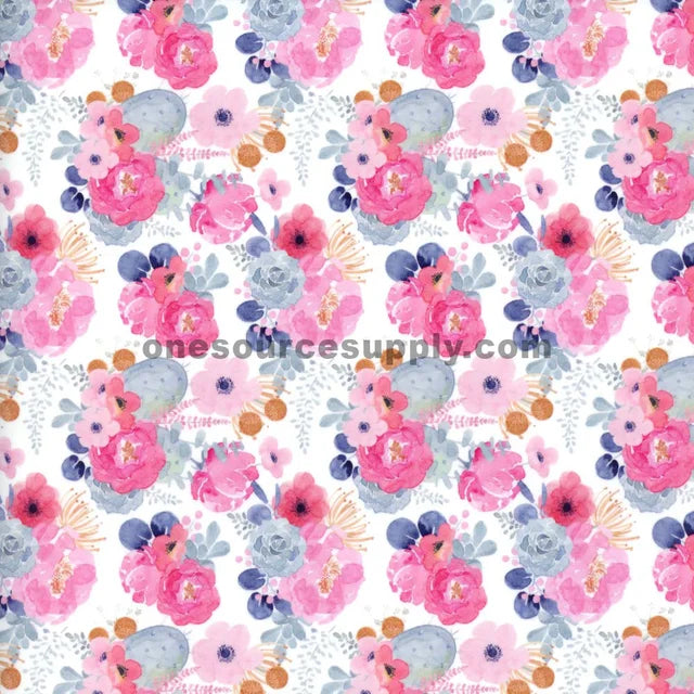 Specialty Materials Thermoflex Fashion Patterns (Pastel Flowers Pink)