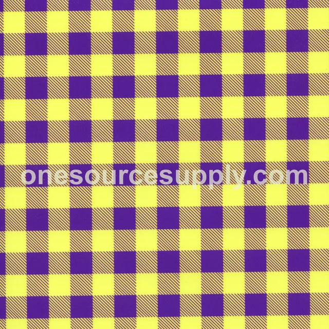 Specialty Materials Thermoflex Fashion Patterns (Buffalo Plaid Yellow/Purple)