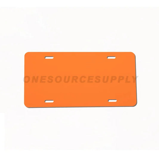 License Plate Blank (Brite Orange/White) .040 - Not for Sublimation