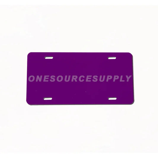 License Plate Blank (Purple/White) .040 - Not for Sublimation
