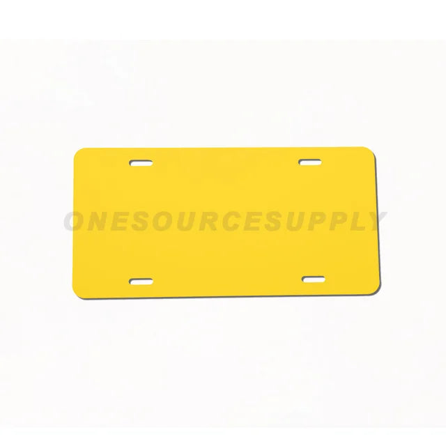 License Plate Blank (Yellow/White) .040 - Not for Sublimation