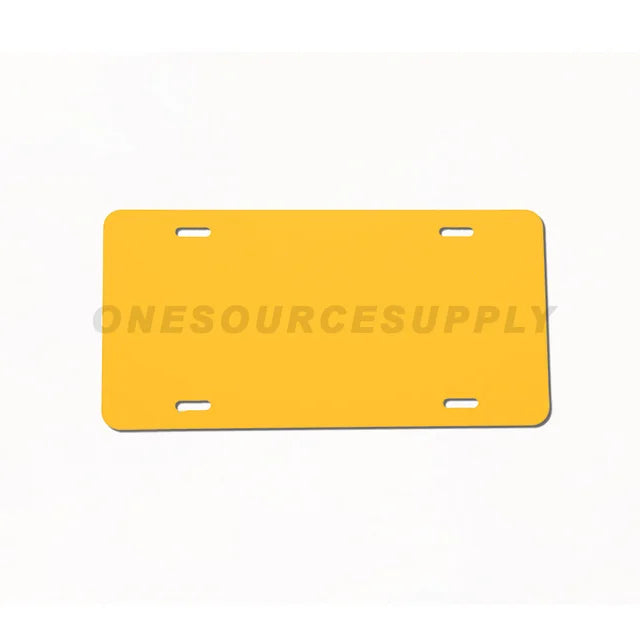 License Plate Blank (Caution Yellow/White) .040 - Not for Sublimation