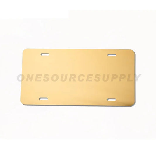 License Plate Blank (Polished Gold) .040 - Not for Sublimation