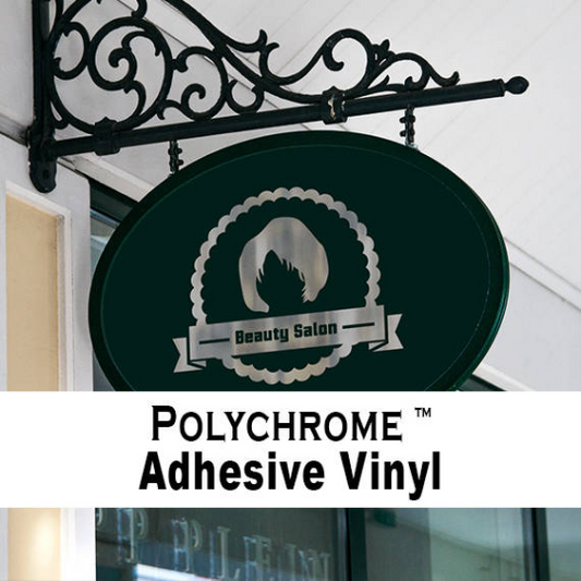 Silver Poly-Chrome Adhesive Back Vinyl