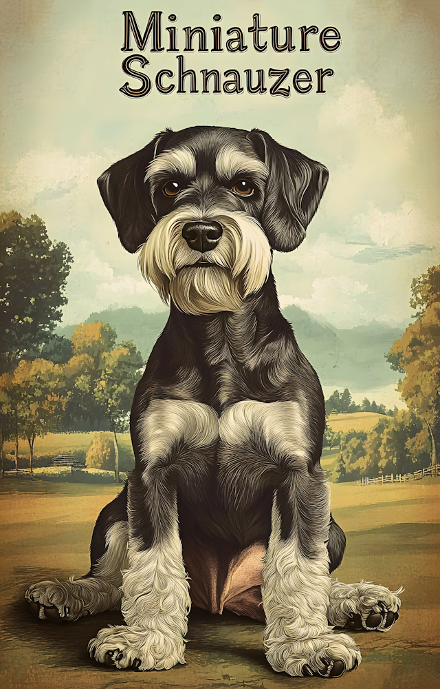 DTF Transfer Dogs - Miniature-Schnauzer