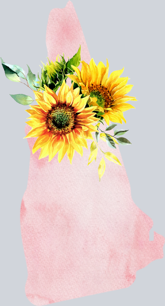 DTF Transfer New Hampshire - Sunflower Watercolor
