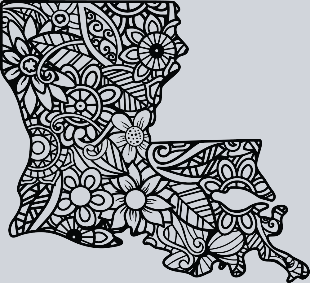 DTF Transfer Louisiana - Mandala