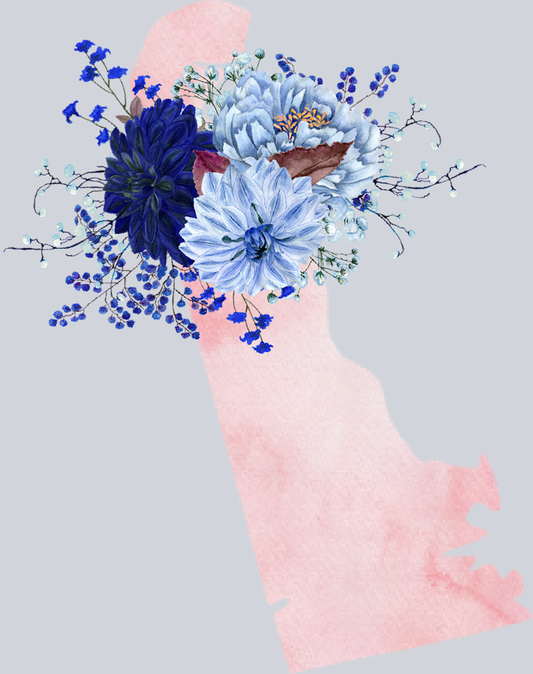 DTF Transfer Delaware - Flowers Watercolor