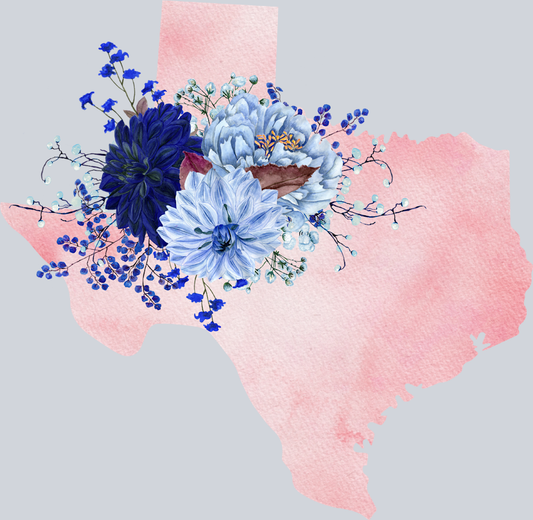 DTF Transfer Texas - Flowers Watercolor