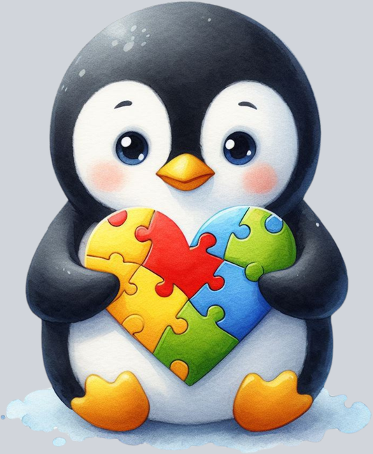 DTF Transfer Autism - Autism Penguin