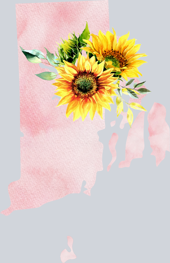 DTF Transfer Rhode Island - Sunflower Watercolor