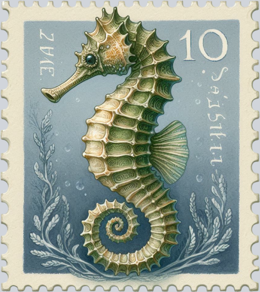 DTF Transfer High Seas - Postage Seahorse