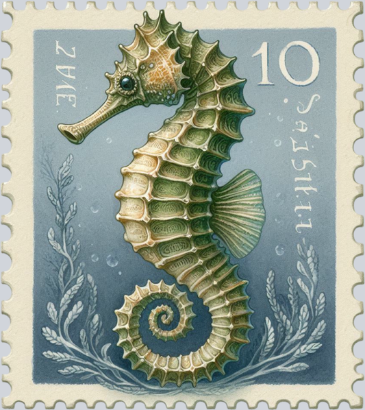 DTF Transfer High Seas - Postage Seahorse
