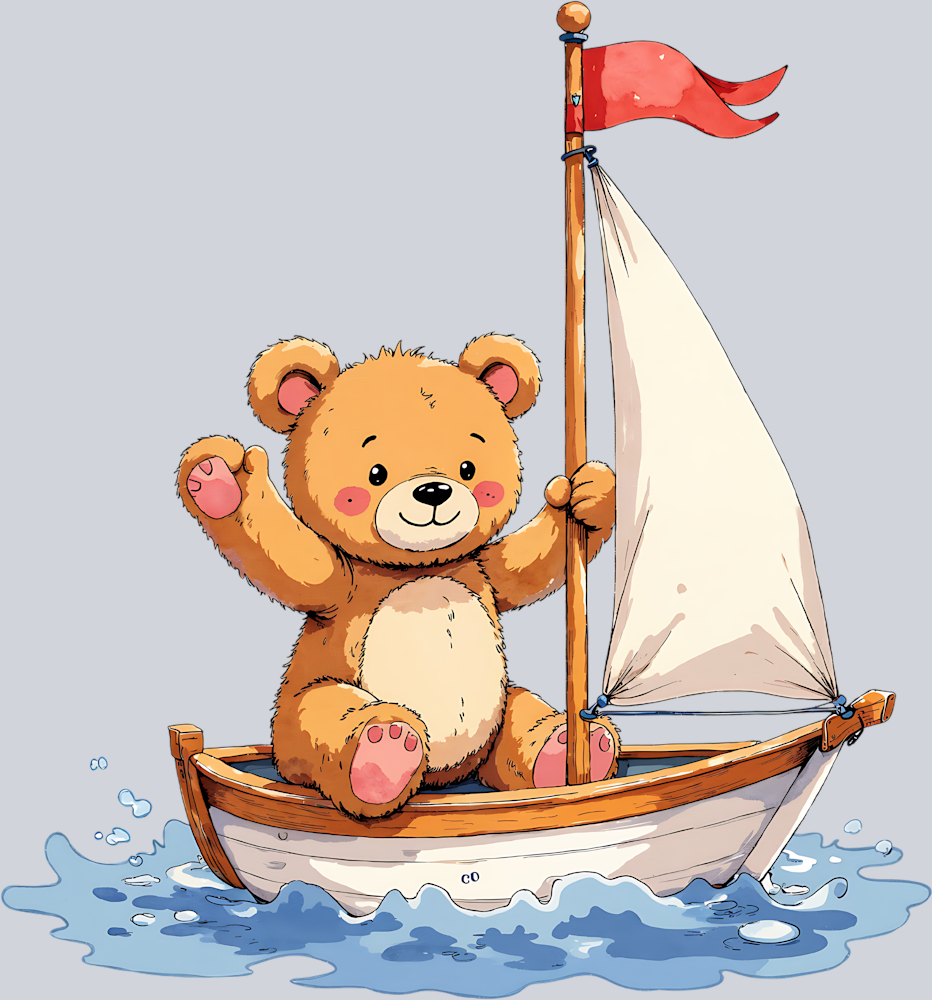 DTF Transfer High Seas - Sailing Teddy