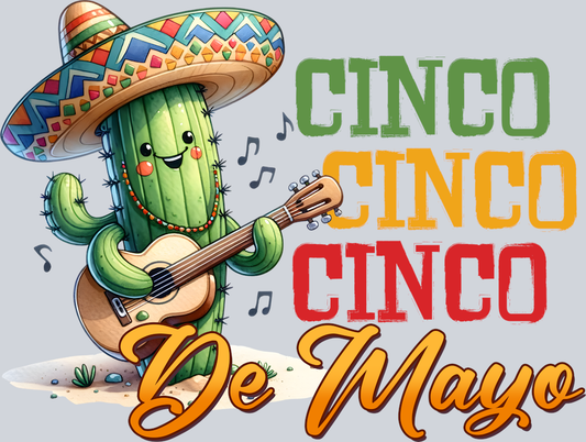 DTF Transfer Cinco de Mayo - Cactus Playing