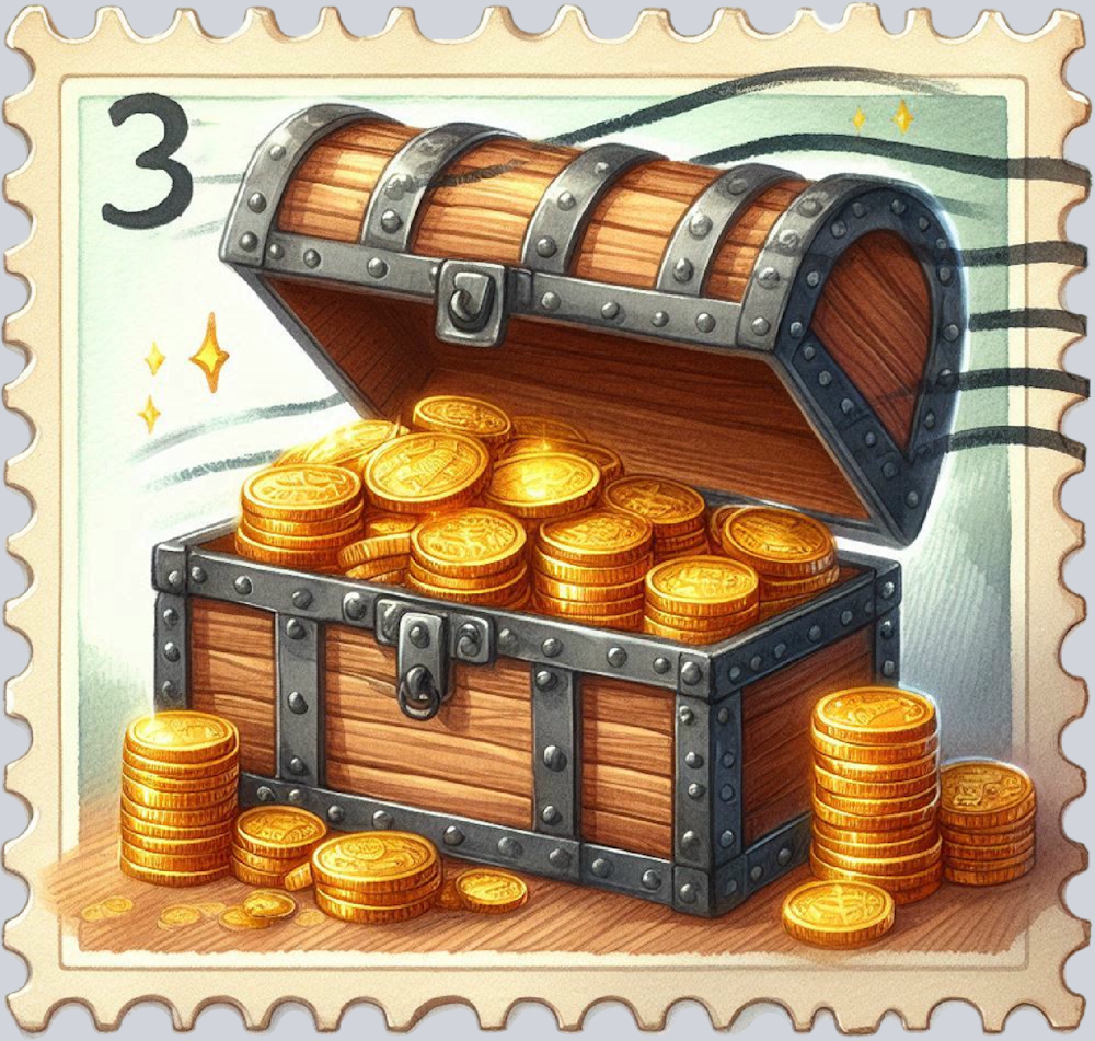 DTF Transfer High Seas - Postage Treasure Chest