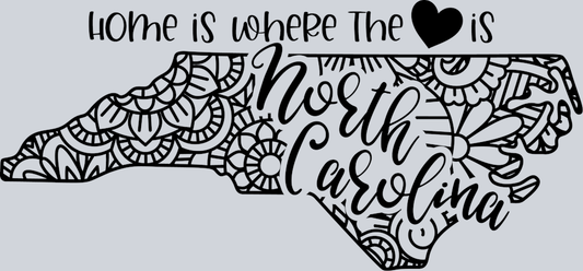 DTF Transfer North Carolina - Home is where the Heart is