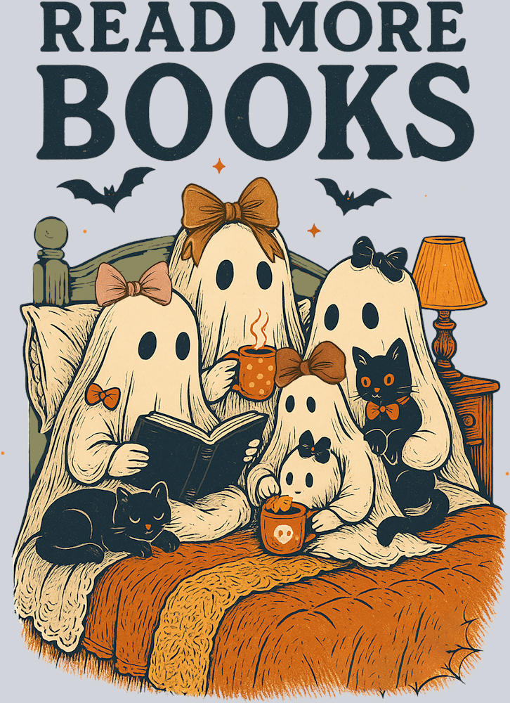 DTF Transfer Halloween - Read More Books