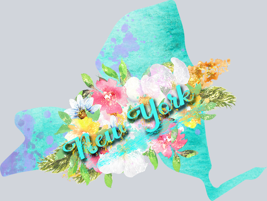 DTF Transfer New York - Watercolor Flowers