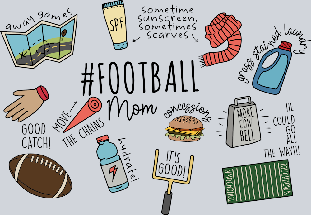 DTF Transfer Football - #Football Mom