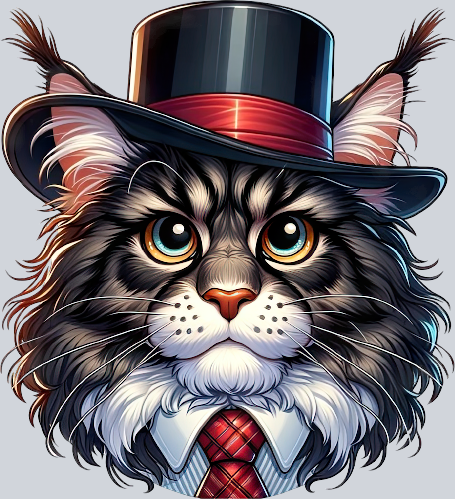 DTF Transfer Cats - Maine-coon